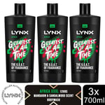 Lynx Africa G.O.A.T Shower Gel up to 12H of Fragrance XXXL Africa 700ml, 3 Pack