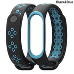 Replacement Wristband Mi Band 3 Wrist Strap Black&blue