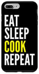 Coque pour iPhone 7 Plus/8 Plus Eat Sleep Cook Repeat - Chef Funny