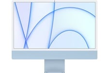 Apple iMac 24" 256 Go SSD 8 Go RAM Puce M1 CPU 8 cœurs GPU 7 cœurs Bleu Clavier Pavé Numérique Touch ID
