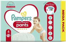PAMPERS Premium Protection Nappy Pants Size 4-78 Nappies
