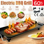 2000w Electric Bbq Grill Teppanyaki Non-stick Hot Plate Griddle Smokeless Indoor