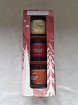 Yankee Candle Votive Scented Candles Set of 3 Christmas vanilla Black Cherry Cin