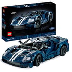 LEGO 42154 Technic 2022 Ford GT Car Model Kit for Adults to Build, 1:12 Scale Supercar with Authentic Features, Advanced Collectible Set