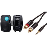 Kam RZ12A ACTIVE SPEAKER & Amazon Basics 3.5mm to 2-Male RCA Adapter Cable - 2.4m / 8 Feet