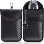 2-pack bilnyckel signalblockerande påse | Keyless Entry Car Keys Case | RFID-blockerare för bilsäkerhet | Stöldskydd med fjärrkontroll utan nyckel