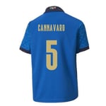 2020-2021 Italy Home Football Soccer T-Shirt (Kids) (Fabio Cannavaro 5)