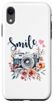 iPhone XR Photographer Smile Vintage Camera Flowers Photography Case