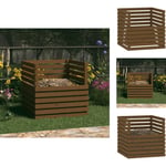Komposterare - Living Kompostlåda honungsbrun 80x80x78 cm massiv furu