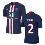 2019-2020 PSG Authentic Vapor Match Home Nike Football Soccer T-Shirt (Thiago Silva 2)