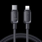 SiGN USB-C till Lightning Kabel 20W, 3m - Svart