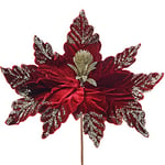 WeRChristmas Poinsettia Artificiel pour Sapin de Noël Rouge 30 cm