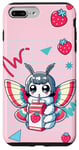 iPhone 7 Plus/8 Plus Kawaii Moth Strawberry Milk Shake Carton Japanese Anime Case