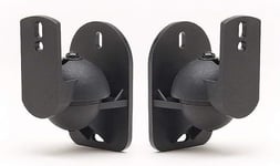 techsol 1 Pair (2 Pieces) Black Universal Speaker Wall Brackets