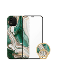 iDeal Printed Bundle Trio iPhone 11/ XR Max Golden Jade Marble