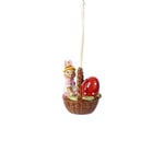 Villeroy & Boch Bunny Tales Ornament in Basket Shape "Anna", Porcelain, Coloured, 6 cm
