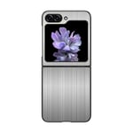 Rostfritt stål skyddande fodral kompatibel med Samsung Galaxy Z Flip 5, metall anti-fingeravtryck slim skyddande skal Black For Galaxy Z Flip 5