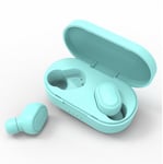 TWS M2 Wireless Bluetooth Headsets Portable Earbuds med Mic för iPhone Xiaomi Huawei Samsung Cellphone blå