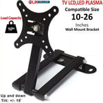 TV WALL BRACKET MOUNT FOR 10"-26" INCH 3D LCD LED PLASMA SLIM TILT/SWIVEL/FLAT