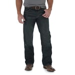 Wrangler Mens Retro Relaxed Fit Boot Cut Jeans, Worn Black, 33W x 32L US, Black, 33W x 32L