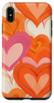 Coque pour iPhone XS Max Colorful Hearts Pattern Love Phone Cover