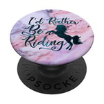 PopSockets Blue Nebula Horse Riding Phone Grip On Pink gray Blue PopSockets Swappable PopGrip