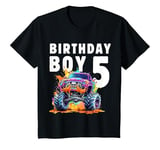 Youth 5 Years Old Monster Truck Birthday boy T-Shirt