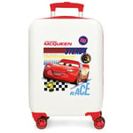 Joumma Disney Cars Lets Race Cabin Suitcase, White, Cabin Suitcase