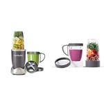 NUTRiBULLET NB-101S Series - Nutrient Extractor High Speed Blender - 600 W - Graphite + NutriBullet Deluxe Upgrade Kit (As Seen on High Street TV), Packaging may vary