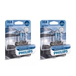 Halogenlampa Philips WhiteVision Ultra, 55/60W, H4, 2 st