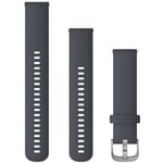 Garmin  Garmin Armband 20mm Silikon Granitblå/Silver 010-12932-10