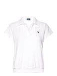 Shrunken Fit Terry Polo Shirt Tops T-shirts & Tops Polos White Polo Ralph Lauren