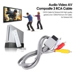 Câble Wii AV vers RCA Audio vidéo Composite pour Nintendo Wii 1,8 m