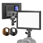 Neewer LED Video Light, Built-in Rechargeable Battery, 3200K-5600K CRI 95+ Dimmable Camera Light with LCD Display, Dual Power Design, Softer Lighting for Baby Photography/YouTube Video (SL-116AI)