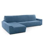 SOFASKINS® housse de chaise longue super stretch, housse de canapé long accoudoir gauche housse de canapé respirante, confortable et durable housse de canapé, dimensions (210-340Cm), couleur BLEU CIEL