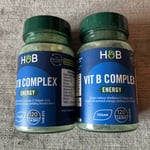 Holland & Barrett Complete Vitamin B Complex 120 Tablet Vegan X 2 Bottles Ref 17