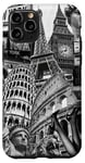 Collage rétro Paris New York Londres Rome World Travel Coque pour iPhone 11 Pro
