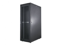 Intellinet Network Cabinet, Free Standing (Standard), 42U, Usable Depth 123 to 773mm/Width 503mm, Black, Flatpack, Max 1500kg, Server Rack, IP20 rated, 19, Steel, Multi-Point Door Lock, One Lock Per Side Panel, Three Year Warranty - Rack skap - svart, RAL 9005 - 42U - 19