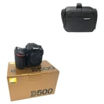 KamKorda Camera Bag + D500 DSLR Camera, 20.9MP DX-Format CMOS Sensor, 4K UHD Video, Tilting Touchscreen LCD, Multi-CAM 20K 153-Point AF System + 2 Year Warranty