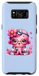 Coque pour Galaxy S8 Fond bleu avec pieuvre mignon Docteur en bleu