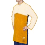 Weldas Golden Brown svetsförkläde med bröstlapp i nötspaltläder för 44-2800.