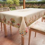 PETTI Artigiani Italiani - Nappe de Paques, Nappes Rectangulaire Anti Taches pour Pâques, Nappe de Table Rectangulaire 6 Places, 180x140 cm, Tulipani, 100% Made in Italy