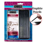 Pack of 6 Graphite Pencils Artist Sketching Pencil Pencils Set in Tin 2B, 4B, 6B