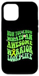 Coque pour iPhone 12/12 Pro Mental Health Warrior Retro Groovy Green Ribbon For Women