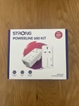 STRONG AV600 Passthrough Powerline HomePlug Gaming TV Adapter Kit 600Mbps UK