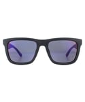 Lacoste Mens Classic Rectangle Matte Navy Blue Sunglasses, Size: 54x19x140mm - Size 54x19x140mm