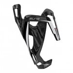 Elite Vico Carbon Bottle Cage - Gloss Black / White Fibre Black/White