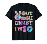 Peace Out Single Digits I'm 10 Years Old 10th Birthday Kids T-Shirt