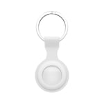 Protective Case Compatible With Apple Airtags Case, 2021 Hanging Buckle Keychain Anti-lost Cover Portable Soft Silicone Anti-Scratch Lightweight Compatible With AirTags Finder (White)