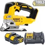 DeWalt DCS334 18V Brushless Top Handle Jigsaw With 2 x 4.0Ah Batteries & Charger